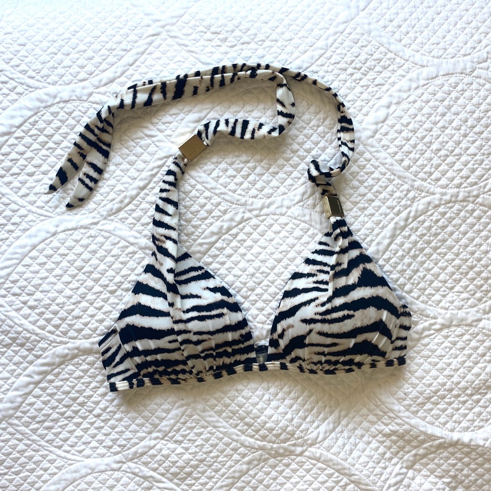 Victoria’s Secret Halter zebra bikini Top